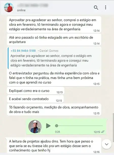 Estágio na Obra: Hoje na Aula